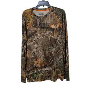 Realtree Insect Repellent Performance Camo Tee Shirt Mens Size Large